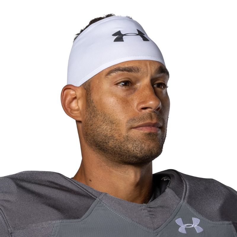 Under Armour Football Headband Skull Wrap Color White