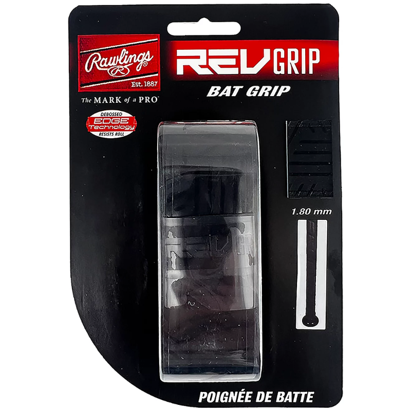 Rawlings RevGrip 1.8 mm Baseball Softball Bat Grip w/ Shock Absorbing Material